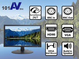 101AV [MT-G4K185] 18.5" Security Monitor, Accept downscaled Ultra HD 4K/8MP 3840x2160 Image on HDMI,VGA & BNC Input/ BNC Output Build in Speaker Audio Video Display VESA Compatible for CCTV DVR Home Office Surveillance 24/7