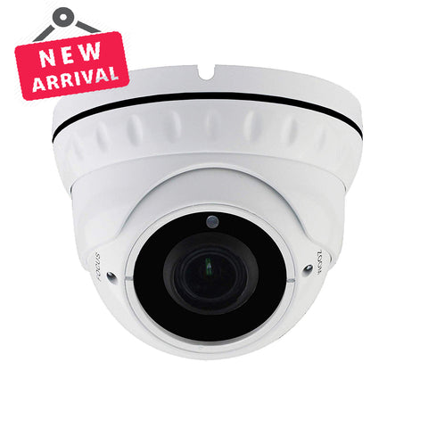 2MP 4in1 TVI/AHD/CVI/CVBS 2.8-12mm Lens Surveillance Dome Camera DWDR OSD menu Indoor Outdoor for CCTV DVR Home Office Surveillance Security (White) - 101AVInc.