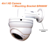 5 Megapixel 4in1 TVI/AHD/CVI/CVBS(960H) 2.8-12mm Lens Security Surveillance Dome Camera DWDR IR Cut OSD menu for Indoor Outdoor CCTV Home Office (White) - 101AVInc.