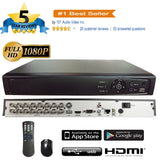 16CH 1080P 5in1 (TVI, AHD, CVI, IP, Analog CVBS) DVR w/ HDMI BNC VGA Output Mobile-APP Motion Real Time Recording - 101AVInc.