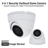 1080P TVI/AHD/CVI/CVBS 2.8-12mm Varifocal 2.4MP SONY STARVIS Image SenSor IR In/Outdoor Camera (White) - 101AVInc.