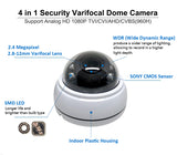 1080P TVI/AHD/CVI/CVBS 2.8-12mm Varifocal SONY 2.4 Megapixel Image Sensor IR Indoor Dome Camera - 101AVInc.